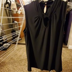 Black sleeveless top